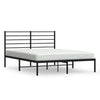 Stella Homewares Metal Bed Frame without Mattress with Headboard Black 150x200 cm