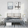 Stella Homewares Metal Bed Frame without Mattress with Headboard Black 150x200 cm