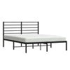 Stella Homewares Metal Bed Frame without Mattress with Headboard Black 150x200 cm