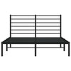 Stella Homewares Metal Bed Frame without Mattress with Headboard Black 150x200 cm
