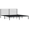 Stella Homewares Metal Bed Frame without Mattress with Headboard Black 183x203 cm King