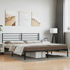 Stella Homewares Metal Bed Frame without Mattress with Headboard Black 183x203 cm King