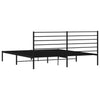 Stella Homewares Metal Bed Frame without Mattress with Headboard Black 183x203 cm King