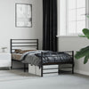 Stella Homewares Metal Bed Frame without Mattress with Footboard Black 107x203 cm King Single