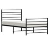 Stella Homewares Metal Bed Frame without Mattress with Footboard Black 107x203 cm King Single