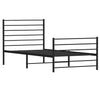 Stella Homewares Metal Bed Frame without Mattress with Footboard Black 107x203 cm King Single