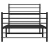 Stella Homewares Metal Bed Frame without Mattress with Footboard Black 107x203 cm King Single