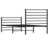 Stella Homewares Metal Bed Frame without Mattress with Footboard Black 107x203 cm King Single