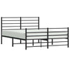 Stella Homewares Metal Bed Frame without Mattress with Footboard Black 150x200 cm