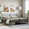 Stella Homewares Metal Bed Frame without Mattress with Footboard Black 183x203 cm King