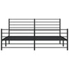 Stella Homewares Metal Bed Frame without Mattress with Footboard Black 183x203 cm King