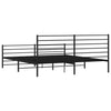 Stella Homewares Metal Bed Frame without Mattress with Footboard Black 183x203 cm King