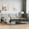 Stella Homewares Metal Bed Frame without Mattress with Footboard Black 183x203 cm King
