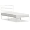 Stella Homewares Metal Bed Frame without Mattress with Headboard White 90x190 cm