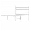 Stella Homewares Metal Bed Frame without Mattress with Headboard White 90x190 cm
