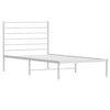 Stella Homewares Metal Bed Frame without Mattress with Headboard White 107x203 cm King Single
