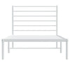 Stella Homewares Metal Bed Frame without Mattress with Headboard White 107x203 cm King Single