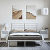 Stella Homewares Metal Bed Frame without Mattress with Headboard White 150x200 cm