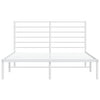 Stella Homewares Metal Bed Frame without Mattress with Headboard White 150x200 cm