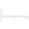 Stella Homewares Metal Bed Frame without Mattress with Headboard White 150x200 cm