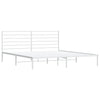 Stella Homewares Metal Bed Frame without Mattress with Headboard White 183x203 cm King