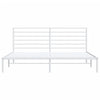 Stella Homewares Metal Bed Frame without Mattress with Headboard White 183x203 cm King