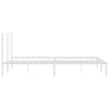 Stella Homewares Metal Bed Frame without Mattress with Headboard White 183x203 cm King