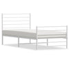 Stella Homewares Metal Bed Frame without Mattress with Footboard White 107x203 cm King Single