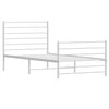 Stella Homewares Metal Bed Frame without Mattress with Footboard White 107x203 cm King Single