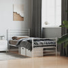 Stella Homewares Metal Bed Frame without Mattress with Footboard White 107x203 cm King Single