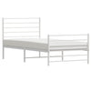 Stella Homewares Metal Bed Frame without Mattress with Footboard White 107x203 cm King Single