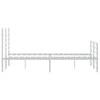 Stella Homewares Metal Bed Frame without Mattress with Footboard White 150x200 cm
