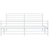 Stella Homewares Metal Bed Frame without Mattress with Footboard White 183x203 cm King