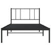 Stella Homewares Metal Bed Frame without Mattress with Headboard Black 107x203 cm King Single