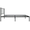 Stella Homewares Metal Bed Frame without Mattress with Headboard Black 107x203 cm King Single