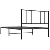 Stella Homewares Metal Bed Frame without Mattress with Headboard Black 107x203 cm King Single
