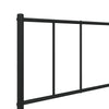 Stella Homewares Metal Bed Frame without Mattress with Headboard Black 107x203 cm King Single