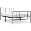 Stella Homewares Metal Bed Frame without Mattress with Footboard Black 107x203 cm King Single