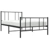 Stella Homewares Metal Bed Frame without Mattress with Footboard Black 107x203 cm King Single