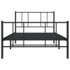 Stella Homewares Metal Bed Frame without Mattress with Footboard Black 107x203 cm King Single