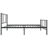 Stella Homewares Metal Bed Frame without Mattress with Footboard Black 107x203 cm King Single
