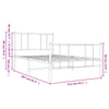 Stella Homewares Metal Bed Frame without Mattress with Footboard Black 107x203 cm King Single