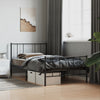 Stella Homewares Metal Bed Frame without Mattress with Footboard Black 107x203 cm King Single