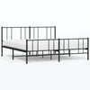 Stella Homewares Metal Bed Frame without Mattress with Footboard Black 183x203 cm King