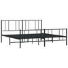 Stella Homewares Metal Bed Frame without Mattress with Footboard Black 183x203 cm King