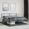 Stella Homewares Metal Bed Frame without Mattress with Footboard Black 183x203 cm King