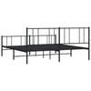 Stella Homewares Metal Bed Frame without Mattress with Footboard Black 183x203 cm King
