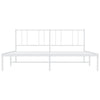 Stella Homewares Metal Bed Frame without Mattress with Headboard White 183x203 cm King