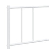 Stella Homewares Metal Bed Frame without Mattress with Headboard White 183x203 cm King