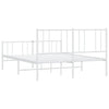Stella Homewares Metal Bed Frame without Mattress with Footboard White 150x200 cm